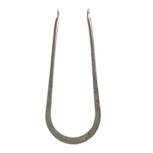 Wire Frame Open Horseshoe Long Double Hole<br>Antique Silver