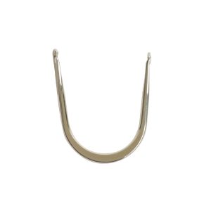 Wire Frame Open Horseshoe Short Double Hole<br>Sterling Silver Plate