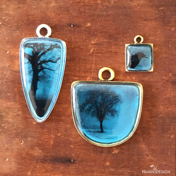Trees and Crows Halloween Jewelry