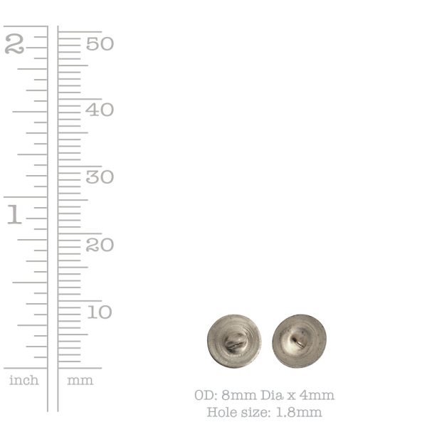 Button Shank Circle 8mmAntique Copper