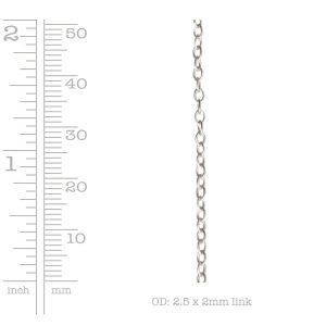 Delicate Link Cable ChainAntique Silver