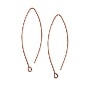 Ear Wire Open Oval SmallAntique Copper Nickel Free 1