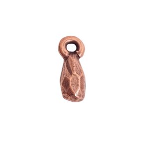 Metal Bead Faceted Drop Itsy Single Loop<br>Antique Copper