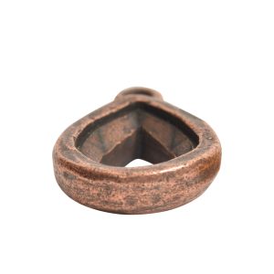 Open Back Bezel Pear 14mm Single Loop<br>Antique Copper