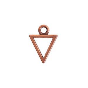 Open Pendant Triangle Mini Single LoopAntique Copper