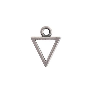 Open Pendant Triangle Mini Single LoopAntique Silver