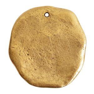 Organic Tag Circle Grande Single Hole<br>Antique Gold