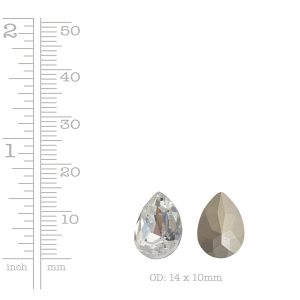 Preciosa Crystals 14mm Pear<br>Crystal