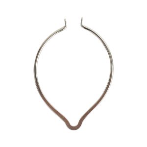 Wire Frame Open Oval Point Large<br>Sterling Silver Plate