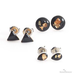 Bitsy Earrings with Mica Flakes