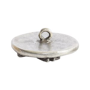 Button Organic Small Round Crossed Arrows<br>Antique Silver