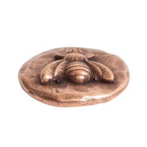 Charm Organic Small Round Bee<br>Antique Copper