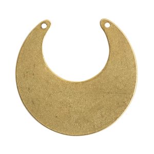 Flat Tag Grande Circle Eclipse Double Hole<br>Antique Gold 