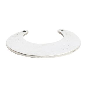 Flat Tag Grande Circle Eclipse Double Hole<br>Antique Silver 