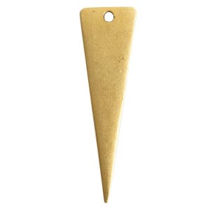 Flat Tag Large Inverted Triangle Single HoleAntique Gold