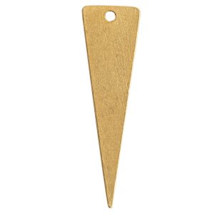Flat Tag Large Inverted Triangle Single Hole<br>Antique Gold 