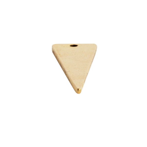 Flat Tag Large Inverted Triangle Single HoleAntique Gold