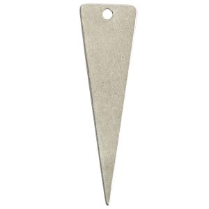 Flat Tag Large Inverted Triangle Single HoleAntique Silver