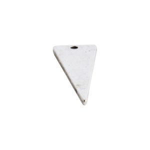 Flat Tag Large Inverted Triangle Single Hole<br>Antique Silver 