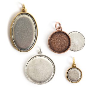 Parts & Pieces for Embroidery-Pendant Bezels