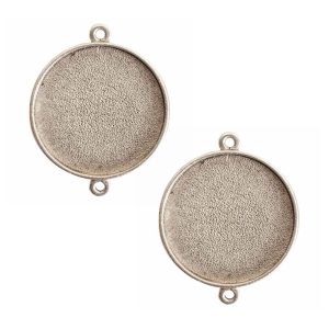 Buy & Try Findings Grande Pendant Circle Single LoopAntique Silver