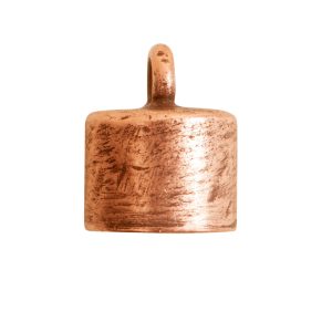 End Cap Plain 7mm Single Loop<br>Antique Copper