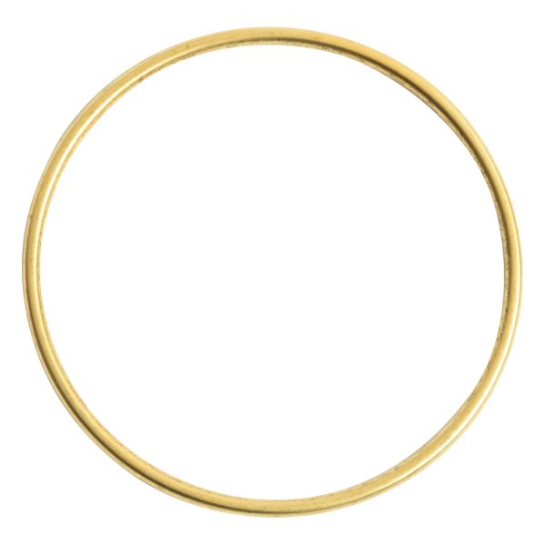 Bangle Bracelet Round 10 gauge x 2.5 Inch DiameterAntique Gold