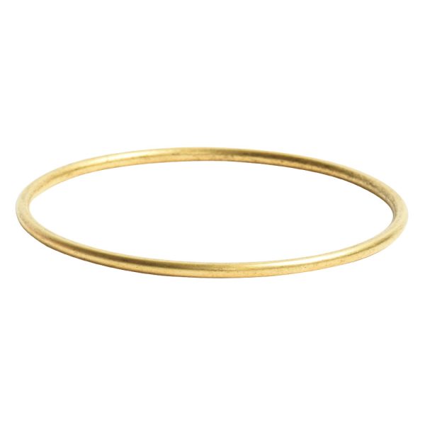 Bangle Bracelet Round 10 gauge x 2.5 Inch DiameterAntique Gold