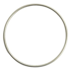 Bangle Bracelet Round 10 gauge x 2.5 Inch DiameterSterling Silver Plate