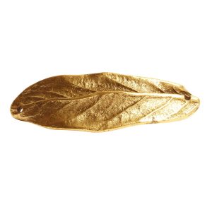 Bracelet Link Large Leaf Double HoleAntique Gold