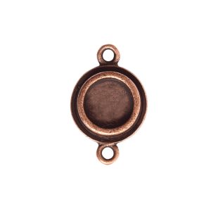 Classic Deep Pendant Itsy Circle Double LoopAntique Copper