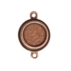 Classic Deep Pendant Mini Circle Double Loop<br>Antique Copper
