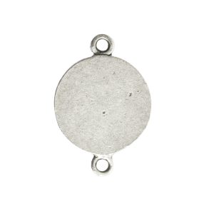 Classic Deep Pendant Mini Circle Double Loop<br>Antique Silver