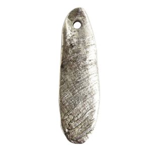 Charm Organic Mussel ShellAntique Silver