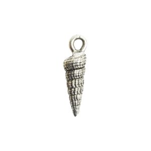 Charm Small Turret Shell<br>Antique Silver