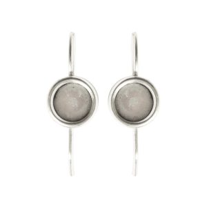 Earring Wire 6mm Circle<br>Antique Silver