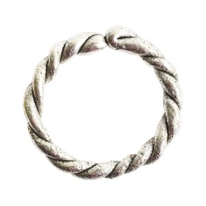 Hoop Twisted Large<br>Antique Silver