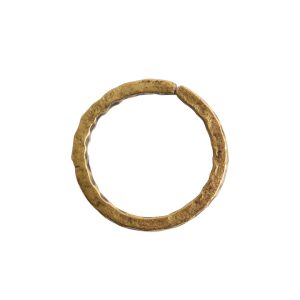 Jumpring 12mm Square Wire Hammered CircleAntique Gold