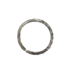 Jumpring 12mm Square Wire Hammered CircleAntique Silver