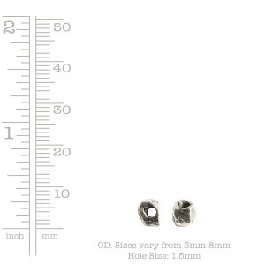 Metal Bead Organic Itsy Assortment<br>Sterling Silver Plate