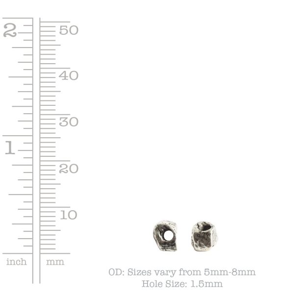 Metal Bead Organic Itsy AssortmentSterling Silver Plate