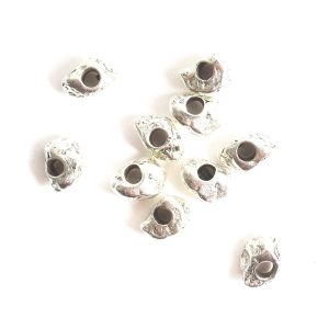Metal Bead Organic Itsy AssortmentSterling Silver Plate