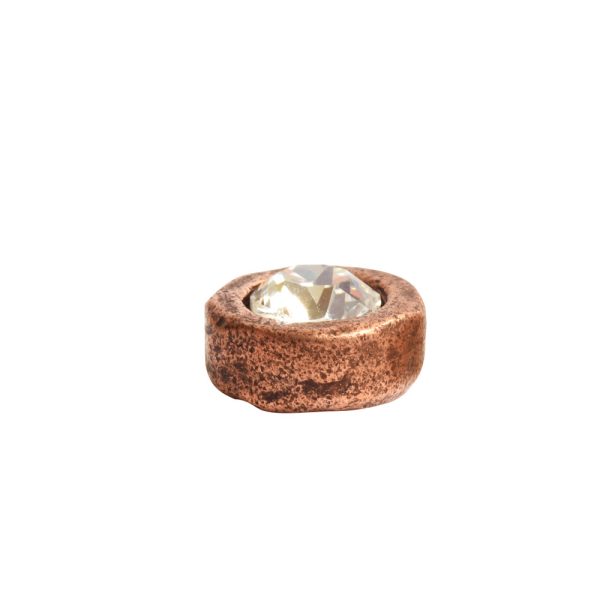 Organic Bezel Mini Circle Single LoopAntique Copper