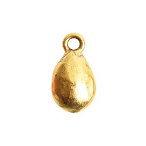 Organic Bezel Mini Drop Single LoopAntique Gold