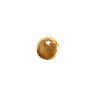 Primitive Tag Mini Circle Single Hole<br>Antique Gold