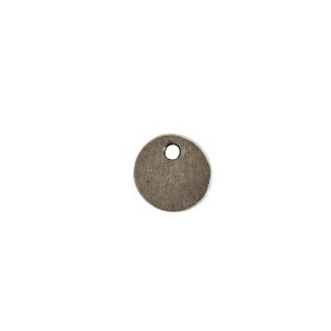 Primitive Tag Mini Circle Single Hole<br>Antique Silver