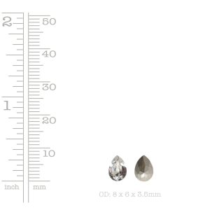 Swarovski Crystal 8x6mm Pear<br>Crystal