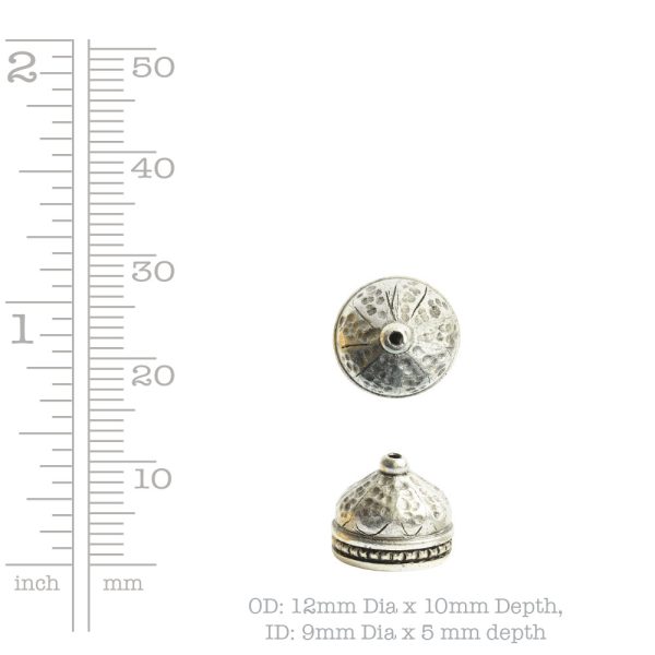 Tassel Top Ornate 9mm Single HoleAntique Silver