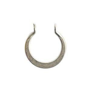 Wire Frame Open Mini Circle Flat Double Hole<br>Antique Silver