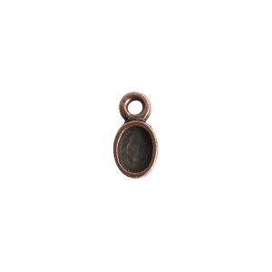 Bitsy Bezel Oval Single Loop<br>Antique Copper
